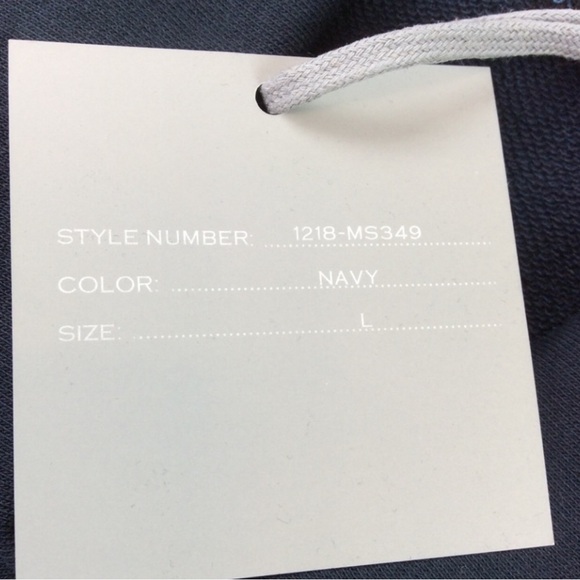 Marled French Terry Shawl Collar Pullover Size L - Picture 9 of 11